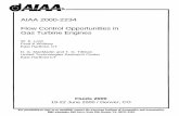 AIAA 2000-2234 Flow Control Opportunities in Gas Turbine Enginesmacmardg/pubs/AIAA2000-2234.pdf · FLOW CONTROL OPPORTUNITIES IN GAS TURBINE ENGINES ... from aircraft engine emissions
