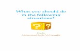 What you should do in the following ... - Muhammad Al-Munajjid · Approach not the prayer when you are in a drunken state ... Prophet of Allaah, ... Daawood, no. 206; classed as Saheeh