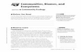 3 Communities, Biomes, and Ecosystems · how ranges of tolerance affect the distribution of ... 24 Chapter 3 Communities, Biomes, and Ecosystems ... other plant and animal species.