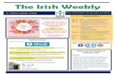 The Irish Weekly - St. Patrick Catholic Church and School · The Irish Weekly . MARK YOUR CALENDARS ... and adjectives in sentences. They are also learning about digraphs. ... (Ham