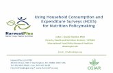 Using Household Consumption and Expenditure Surveys …micronutrientforum.org/wp-content/uploads/2014/12/Jack-Fiedler... · Household Consumption and Expenditure Surveys (HCES) •Large