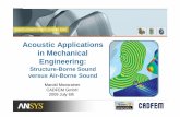 Acoustic Applications in Mechanical Engineering - … a more general view on BEM ... radiation problem solved very naturally because ... Acoustic Applications in Mechanical Engineering