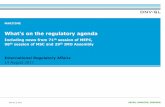 What's on the regulatory agenda - Home - ISES Association€¦ ·  · 2017-10-02What's on the regulatory agenda ... of rules Adoption Ratification Entry into force Normal ... Committees