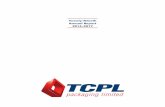 TCPL Packaging Annual Report 2016-17 · Annual Report 2016-2017. BOARD OF DIRECTORS K. K. Kanoria Executive Chairman Sonal Agrawal ... COMPANY SECRETARY Harish Anchan AUDITORS Shah