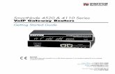 Model 4520 & 4110 Series SmartNode VoIP Gateway … · • Place the unit on a ﬂat surface and ensure free air circulation ... button in the Adobe® Acrobat® Reader toolbar to