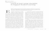 Kathleen Dudden Rowlands Check It Out! Using Checklists to ... · welfare.” That is, in addition to teaching Shakespeare and sentence combining, ... answer the author’s questions