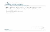 The Patient Protection and Affordable Care Act's … Patient Protection and Affordable Care Act’s Essential Health Benefits (EHB) Congressional Research Service Summary The Patient