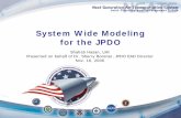 System Wide Modeling for the JPDO - William J. Hughes ... · System Wide Modeling for the JPDO Shahab Hasan, LMI Presented on behalf of Dr. Sherry Borener, JPDO EAD Director Nov.