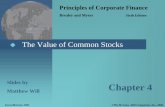 Irwin/McGraw Hill The McGraw-Hill Companies, Inc., … Value of Common Stocks Principles of Corporate Finance Brealey and Myers Sixth Edition Slides by Matthew Will Chapter 4 Irwin/McGraw