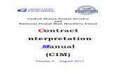 Contract Interpretation Manual (CIM) · United States Postal Service and National Postal Mail Handlers Union Contract Interpretation Manual (CIM) Version 4 August 2017