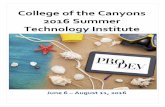 College of the Canyons 2016 Summer Technology Institute · Open Educational Resources (OER), Introduction to ... Open Licensing for OER, Introduction to ... College of the Canyons--2016
