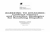 AGREEING TO DISAGREE: Contract Clauses and … · We cannot solve our problems with the same level of thinking we used when we created them.2 ... and informal settlement of disputes,