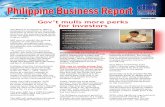 Gov’t mulls more perks for investors - Embassy of the ...philippineembassy-usa.org/uploads/Philippines Business Report/PBR...Gov’t mulls more perks for investors The Board of Investments