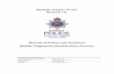 Mobile Finger Print Mobile ID - WhatDoTheyKnow · Mobile Finger Print Mobile ID Manual of Policy and Guidance Mobile Fingerprint Identification Devices Document Information Document