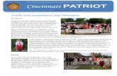 Cincinnati PATRIOT · The Cincinnati. Patriot. August 2017 . ... an Invocation was prayed by Emcee ... Wilke presented the National Colors for the event’s opening flag raising ceremony.