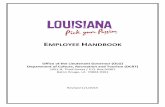 EMPLOYEE HANDBOOK - Louisiana Office of Lt. … 2 OLG/DCRT Employee Handbook Revised 1/1/2015 Welcome! We welcome you to the Office of the Lieutenant Governor (OLG) and Department