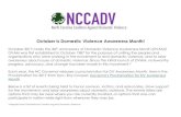 October is Domestic Violence Awareness Month! - … · October is Domestic Violence Awareness Month! ... 2017 NNEDV Week of Action: ... tells her story followed by a