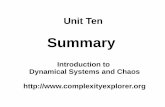 Summarys3.amazonaws.com/.../DynamicsAndChaos/Unit+10/10Summary.pdfUnit Ten Summary Introduction to Dynamical Systems and Chaos