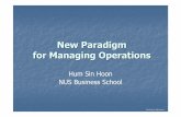 Session 1 New Paradigm for Managing Operatio · Mindset: On the Management ofOn the Management of Operations Equipment ... Reengineering itself being ReengineeredReengineering itself