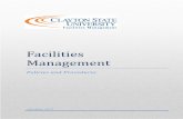 Facilities Management - Clayton State University Facilities.pdf · Facilities Management Policies and Procedures 1 . ... Capital Project Planning, Estimating, ... • Facilities Modification
