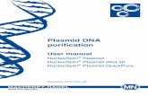 Plasmid DNA purification - - TU Kaiserslautern Plasmid DNA purification MACHEREY-NAGEL – 11 / 2012, Rev. 08 Table of contents 1 Components 4 1.1 Kit contents 4 1.2 Reagents, consumables,