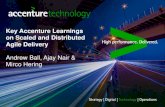 Key Accenture Learnings on Scaled and Distributed Agile · Agile Delivery Andrew Ball, ... Challenges for distributed and scaled Agile ... Offshore model provides the ability for