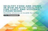 HEALTHY FOOD AND DRINK IN NSW HEALTH … the Healthy Food and Drink in NSW Health Facilities for Staff and Visitors Framework (the Framework) ... NSW Health is making healthy foods