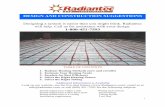 DESIGN AND CONSTRUCTION SUGGESTIONS - … · DESIGN AND CONSTRUCTION SUGGESTIONS ... Install radiant heat within a slab Wiring and controls ... the amount of heat needed to raise