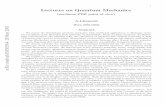 Lectures on Quantum Mechanics - arxiv.org representation, the ... 7.2 Electron Beams and Heisenberg’s Uncertainty Principle ... Schro¨dinger quantum mechanics with traditional applications