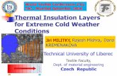 Thermal Insulation Layers for Extreme Cold Weather Conditions · Thermal Insulation Layers for Extreme Cold Weather ... [g/m2 = gsm], H is fabric thickness ... and planar mass W in