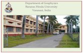 Department of Geophysics Banaras Hindu University Varanasi ... · Department of Geophysics, Banaras Hindu University offers M.Sc. (Tech.) program covering contemporary and emerging