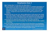 Geophysics Quiz 4 - University of Nevada, Renocrack.seismo.unr.edu/ftp/pub/louie/class/755/geophys-quiz4.pdf · J. Louie, Geol 755 Spring 2009 Geophysics Quiz 4 In addition to providing