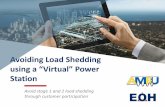 Avoiding Load Shedding - AMEU 2015 Presentation… · Avoiding Load Shedding using a “Virtual” Power Station Avoid stage 1 and 2 load shedding through customer participation
