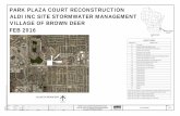 PARK PLAZA COURT RECONSTRUCTION ALDI INC … -typical existing section for park plaza court w/o median ... aldi inc site stormwater management village of brown deer. park plaza court
