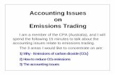 Accounting Issues on Emissions Trading Conference... · • Now, in the international carbon credit market, ... suggest any accounting treatment for carbon allowance. In or not in