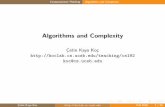 Algorithms and Complexity - University of California, … Thinking Algorithms and Complexity Role of Algorithms in Modern World E-commerce (Amazon, Ebay) Network tra c (telecom billing,