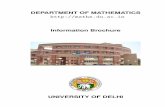 DEPARTMENT OF MATHEMATICS departments...2 created, in 1973, the Department of Mathematics, the Department of Statistics, the Department of Operational Research and the Department of