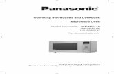 Operating Instructions and Cookbook Microwave Oven · Operating Instructions and Cookbook Microwave Oven Model Numbers: ... Thank you for purchasing a Panasonic Microwave Oven. ...