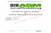 Health & Safety Policy For Reference only - ASM Scaffoldingasmscaffolding.co.uk/assets/asm-health---safety-policy-fv2.pdf · Health & Safety Policy & Safety Management System Issued