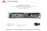 NuPRO-A331 Full-Size PICMG 1.0 Intel Core i7/i5/i3 … Technologies; Automate the World. Manual Rev.: 2.01 Revision Date: February 17, 2011 Part No: 50-13067-1010 NuPRO-A331 Full-Size