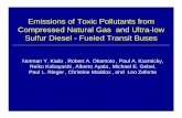 Emissions of Toxic Pollutants from Compressed … of Toxic Pollutants from Compressed Natural Gas and Ultra-low ... Cummins- OC (1b) CNG ... Engine Make Vehicle Model Yr ...