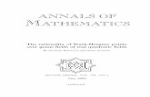 ANNALS OF M ATHEMATICS - Mathematics and Statistics - …€¦ ·  · 2015-07-25ANNALS OF M ATHEMATICS anmaah SECOND SERIES, VOL. 170, NO. 1 ... The quotient •nHD p is equipped