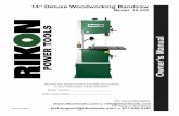 10-325M3 14in Deluxe Bandsaw Manual - Fine … · 14” Deluxe Woodworking Bandsaw Model: 10-325 Owner’s Manual For more information: or info@rikontools.com For Parts or Questions:
