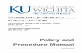 Policy and Procedure Manual - KU School of Medicine ...wichita.kumc.edu/.../medpeds/Med-Peds-Policy-Procedure-Manual.pdf · INTERNAL MEDICINE/PEDIATRICS ... Procedure Manual. Revised: