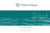 Dubai 2016 Attendees - TelcoDays · CLX Networks Mustafa Hazam Regional Director-MENA Voice, ... MVNO Asia TBC Voice, Data, Mobile, MVNO Asia Yoip Carriers Yogesh Patel CEO Voice