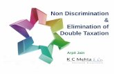 Non Discrimination Elimination of Double Taxation · Non Discrimination & Elimination of Double Taxation . Elimination of Double Taxation . Article 23 . 3 • India follows residence