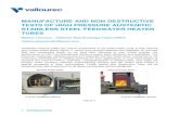 MANUFACTURE AND NON DESTRUCTIVE TESTS OF … · manufacture and non destructive tests of high pressure austenitic stainless steel feedwater heater ... (ect) is required in astm ...
