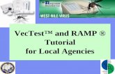 VecTest™ and RAMP ® Tutorial for Local Agencieswestnile.ca.gov/website/tutorials/vectest_ramp_tutorial_4_15_05.pdfTissue to CVEC; Results to VBDS Local ... Send buffer solution