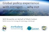 Global policy experience with nitrogen why not also ... · Global policy experience with nitrogen ... why not also phosphorus? TFRN. Talk outline ... policy support process –gathering