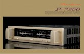 Rear panel Front panel - Accuphase panel Rear panel P-7300 Guaranteed Specifications [Guaranteed specifications are measured according to EIA standard RS-490.] Connection example for
